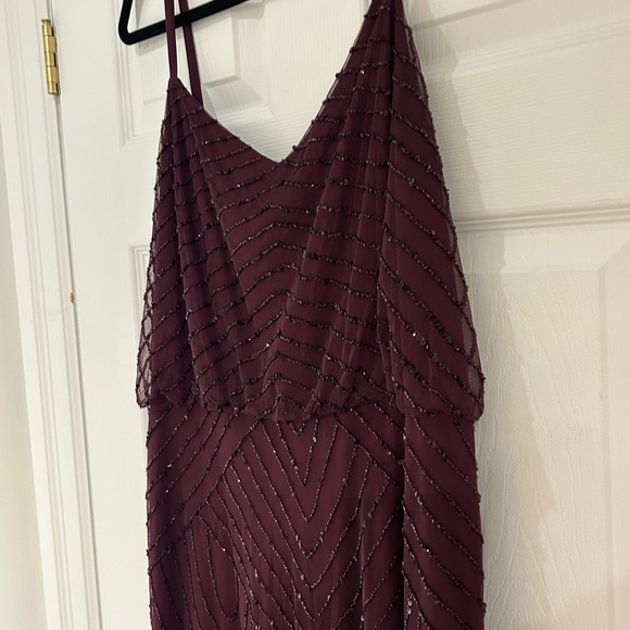 Adrianna Papell Fully Beaded Blouson Gown - Picture 2 of 10